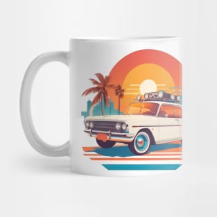 artwork of t-shirt graphic design of miami street Mug